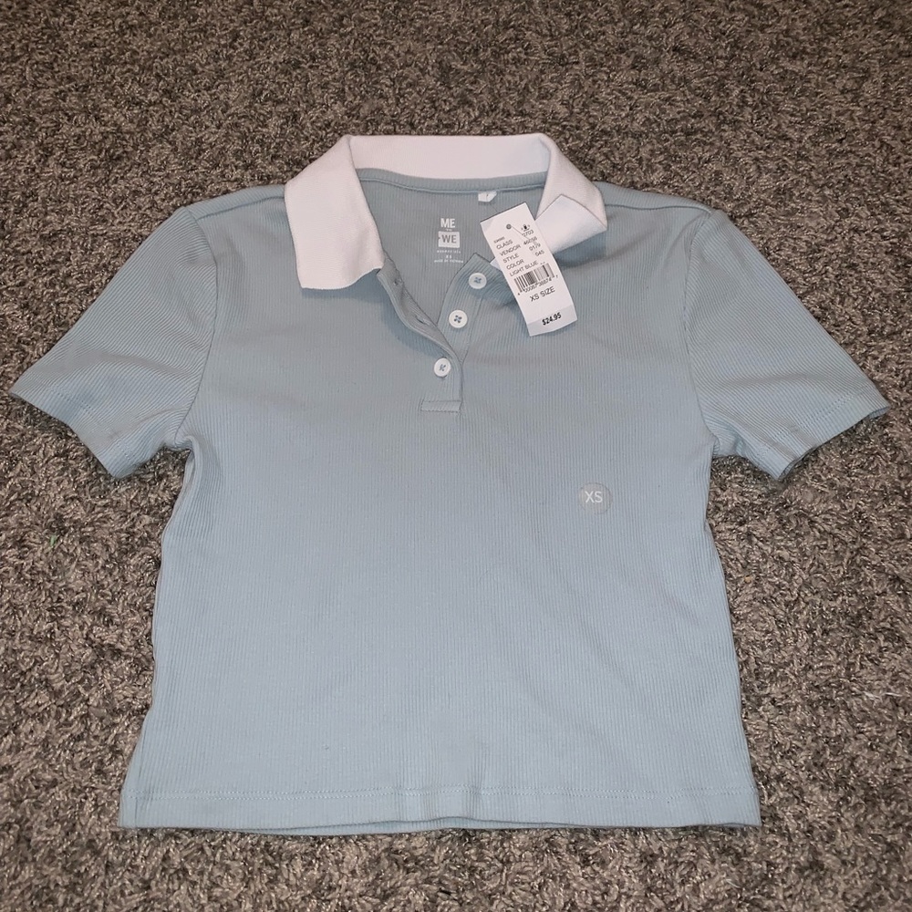 Collar Crop Top
